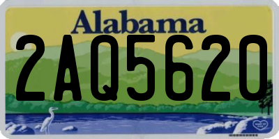 AL license plate 2AQ5620