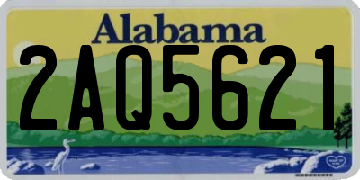 AL license plate 2AQ5621