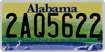 AL license plate 2AQ5622