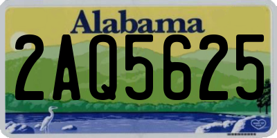 AL license plate 2AQ5625