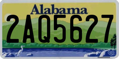 AL license plate 2AQ5627