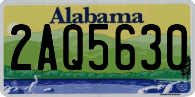 AL license plate 2AQ5630