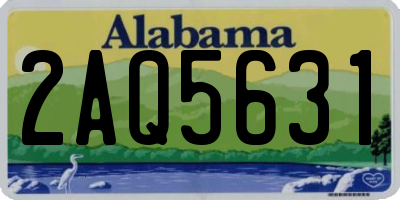 AL license plate 2AQ5631