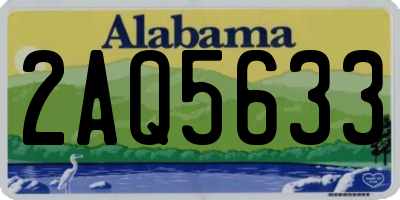 AL license plate 2AQ5633