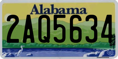 AL license plate 2AQ5634