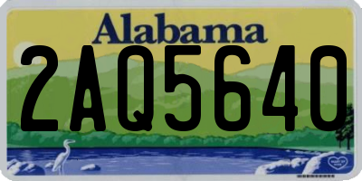 AL license plate 2AQ5640