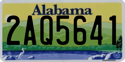 AL license plate 2AQ5641