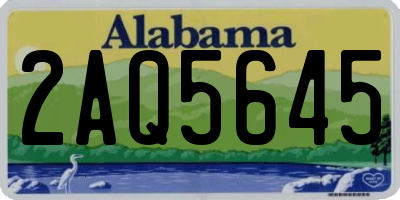 AL license plate 2AQ5645