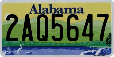 AL license plate 2AQ5647