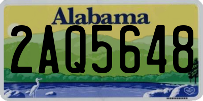 AL license plate 2AQ5648
