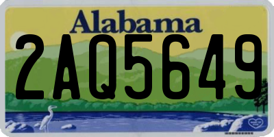 AL license plate 2AQ5649