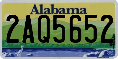 AL license plate 2AQ5652