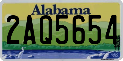 AL license plate 2AQ5654