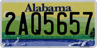 AL license plate 2AQ5657
