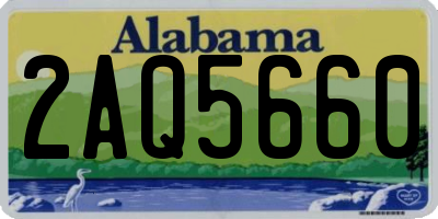 AL license plate 2AQ5660