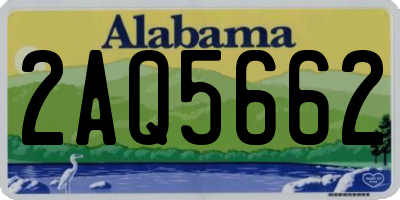 AL license plate 2AQ5662