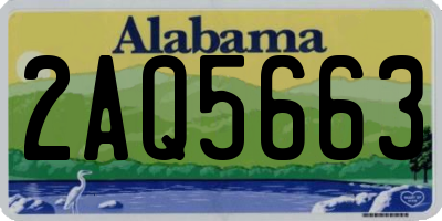 AL license plate 2AQ5663