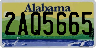 AL license plate 2AQ5665