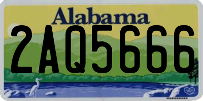 AL license plate 2AQ5666