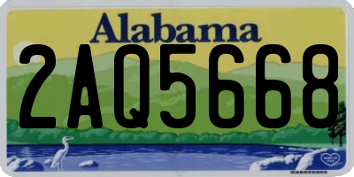 AL license plate 2AQ5668