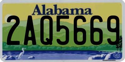 AL license plate 2AQ5669