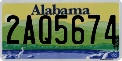 AL license plate 2AQ5674