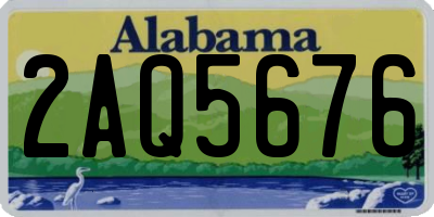 AL license plate 2AQ5676