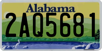 AL license plate 2AQ5681