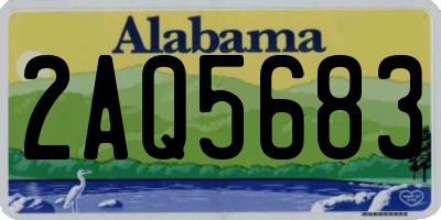 AL license plate 2AQ5683