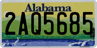 AL license plate 2AQ5685