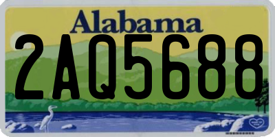 AL license plate 2AQ5688