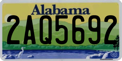 AL license plate 2AQ5692