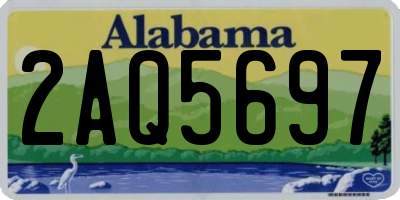 AL license plate 2AQ5697