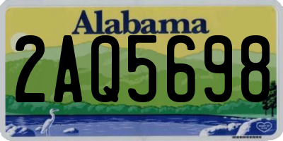 AL license plate 2AQ5698