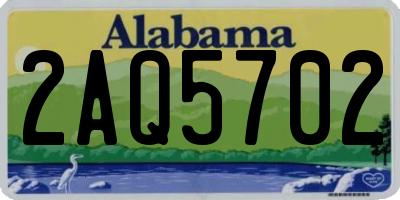 AL license plate 2AQ5702