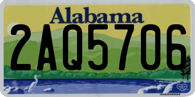 AL license plate 2AQ5706