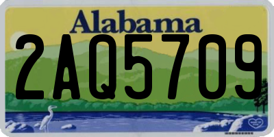 AL license plate 2AQ5709