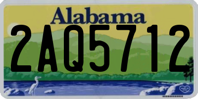 AL license plate 2AQ5712