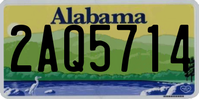 AL license plate 2AQ5714