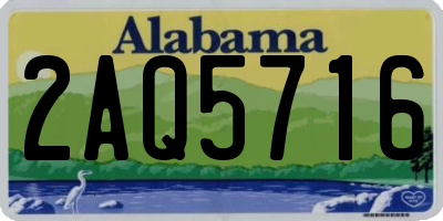 AL license plate 2AQ5716