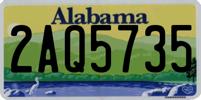AL license plate 2AQ5735