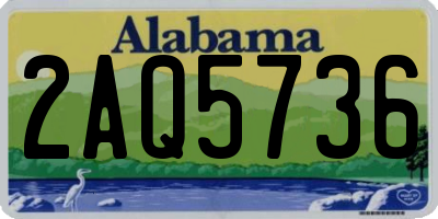 AL license plate 2AQ5736