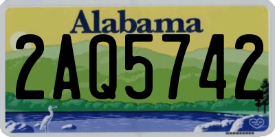 AL license plate 2AQ5742