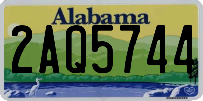 AL license plate 2AQ5744