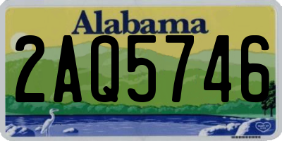 AL license plate 2AQ5746