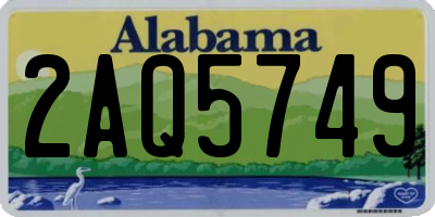 AL license plate 2AQ5749