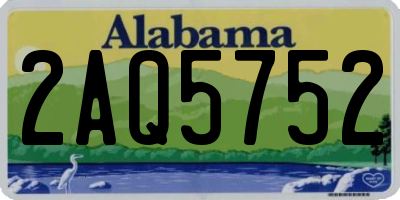 AL license plate 2AQ5752