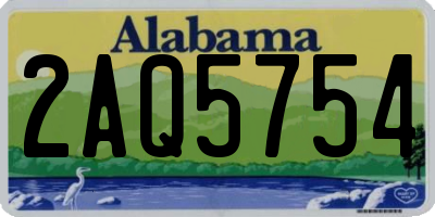 AL license plate 2AQ5754