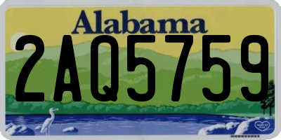 AL license plate 2AQ5759