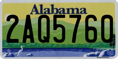 AL license plate 2AQ5760